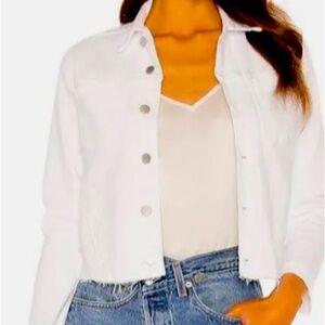 L’AGENCE Janell denim jacket. White Size small.